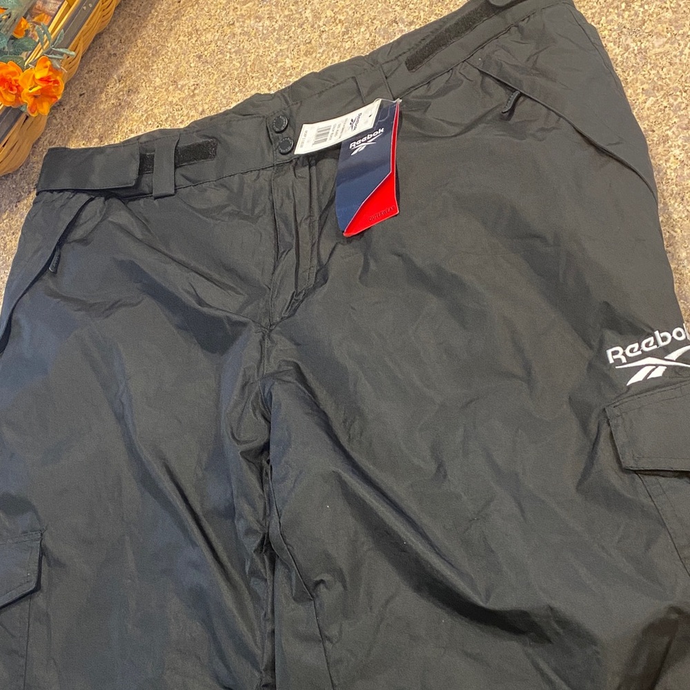 NWT Reebok Winter Snow Pants Ski Pants Snowboard XL/EG Black Insulated